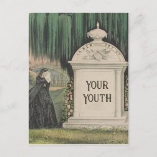 Funny "In Memory of Your Youth" Birthday Postcard