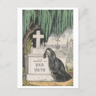 Funny "In Memory of Your Youth" Birthday Postcard