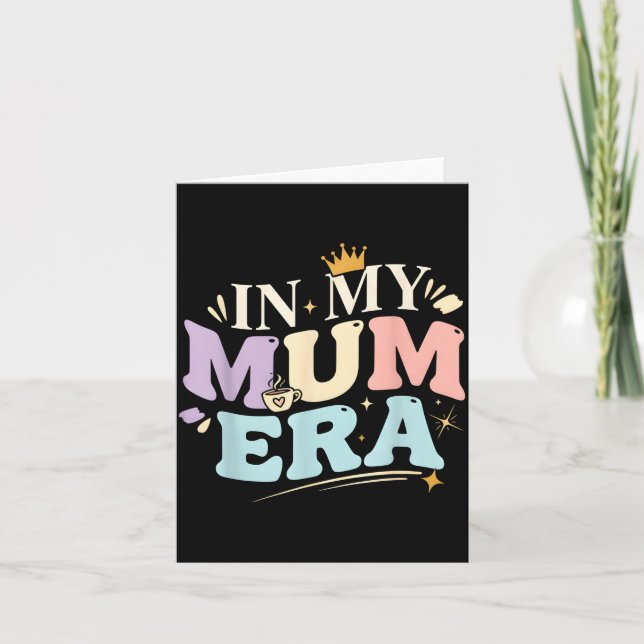 Funny In My Blue Mum Era Cool Mom Mother's Day  Card (Front)