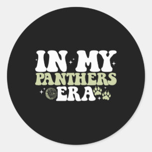 Funny In My Panthers Era Back To School Game Day Classic Round Sticker