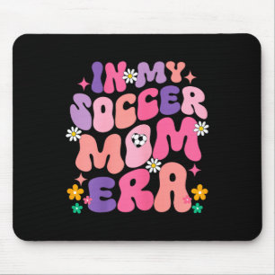 Funny In My Soccer Mom Era Groovy Graphic  Mouse Pad