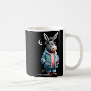 Funny in pajama for sleepwear and donkeys coffee mug