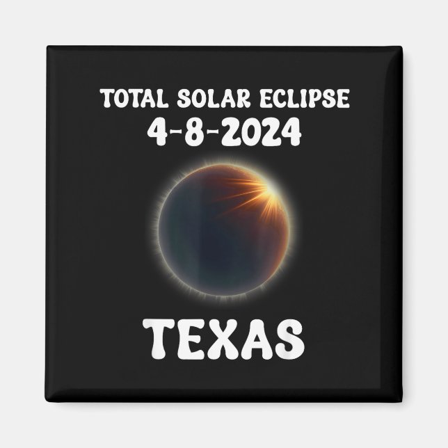 Funny In Total Solar Eclipse Twice Lifetime Magnet (Front)