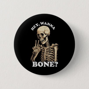 Funny Inappropriate Halloween For Men Women Skelet 6 Cm Round Badge