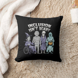 Funny Inclusion Isn't Scary Teacher Halloween 2024 Cushion