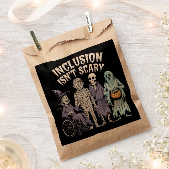 Funny Inclusion Isn't Scary Teacher Halloween 2024 Favour Bag (Clipped)