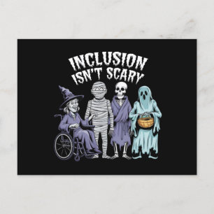 Funny Inclusion Isn't Scary Teacher Halloween 2024 Postcard