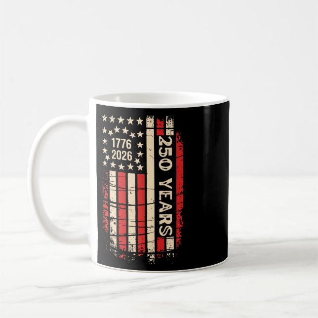 Funny Independence Day 4th Of July 1776-2026 250th Coffee Mug (Left)
