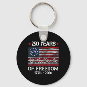 Funny Independence Day 4th of July 1776-2026 250th Key Ring