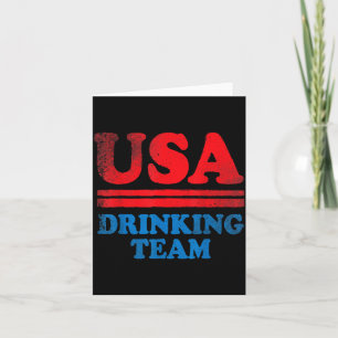 Funny Independence Day apparel USA Drinking Team Card