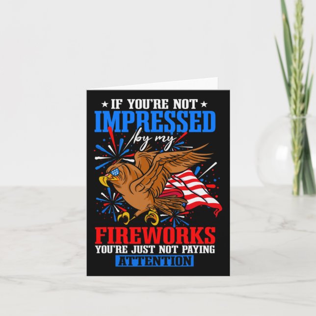 Funny Independence Day Firework  Card (Front)