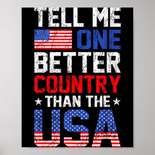Funny independence day patriotic american flag 4th poster