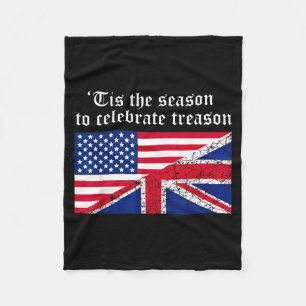 Funny Independence Day Treason Humour Meme Joke Fleece Blanket