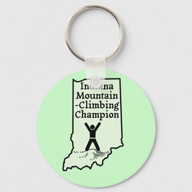 Funny Indiana Mountain Climbing Champion Key Ring (Front)