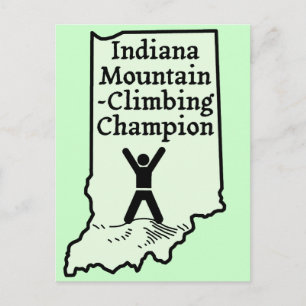 Funny Indiana Mountain Climbing Champion Postcard