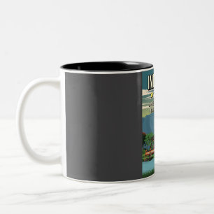 Funny Indonesia Dark Humour Vintage Minimal Retro Two-Tone Coffee Mug