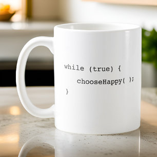 Funny Infinite Loop Choose Happy Programmer  Coffee Mug