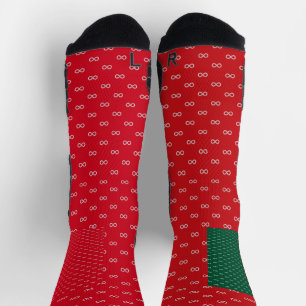 Funny Infinity Red & Black Unique Collection Socks