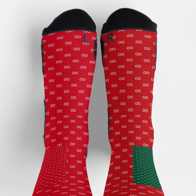 Funny Infinity Red & Black Unique Collection Socks (Top)