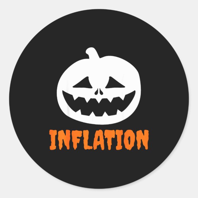 Funny Inflation Halloween Costume Couple Matching  Classic Round Sticker (Front)
