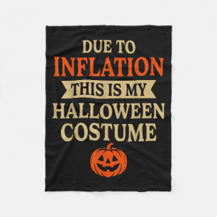 Funny Inflation Halloween Costume Couple Matching  Fleece Blanket