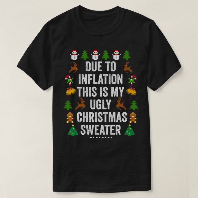 Funny Inflation Sarcasm Ugly Christmas Sweater Men (Design Front)