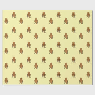Funny Injured Gingerbread Man Christmas Wrapping Paper