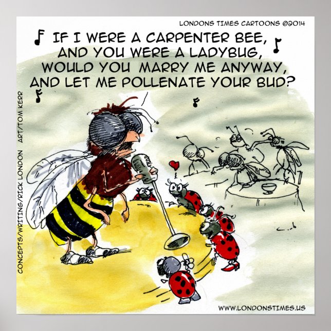 Funny Insect Nightclub Singer Poster (Front)