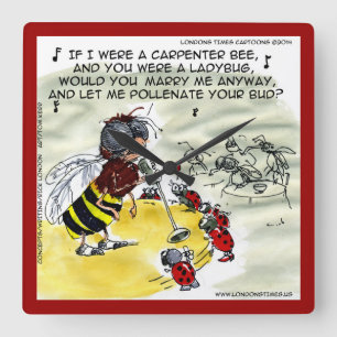 Funny Insect Nightclub Singer Wall Clock