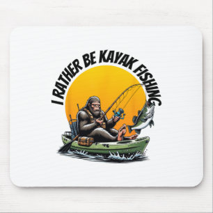 Funny Inshore Waters Paddling Bigfoot Kayak Fishin Mouse Pad