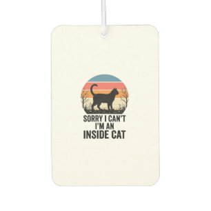 Funny Inside Cat Vintage Cat Lover Design_1 Car Air Freshener