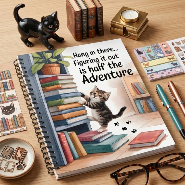 Funny Inspirational Cat Notebook (Creator Uploaded)
