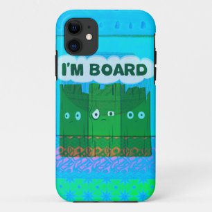 Funny Inspirational Graphic: I Am Bored Text Art iPhone 11 Case