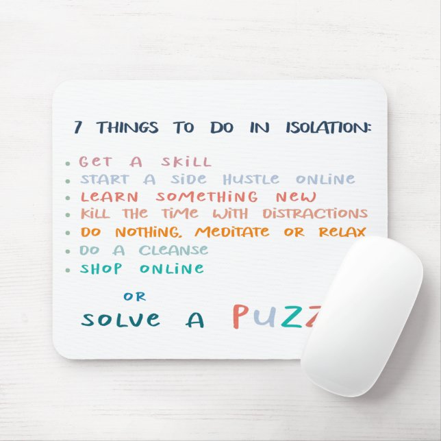 Funny inspirational motivational typography mouse pad (With Mouse)