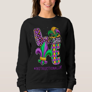 Funny Instructional Lead Mardi Gras Family Matchin Sweatshirt