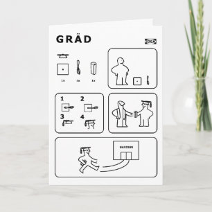 Funny Instructions for the Graduate Graduation Card