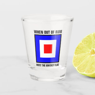 Funny International Maritime Whiskey Signal Flag Shot Glass
