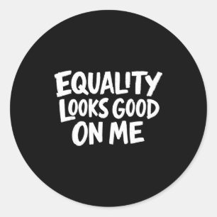 Funny international women's day march 8 empowering classic round sticker