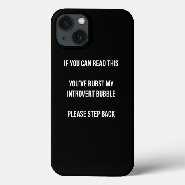 Funny Introvert Agoraphobic Print Please Step Back Case-Mate iPhone Case (Back)