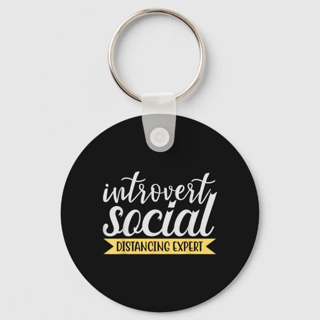 Funny Introvert Antisocial Sarcastic Quote Gift Key Ring (Front)