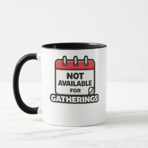 Funny Introvert Calendar Design Mug