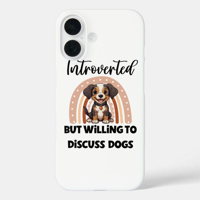 Funny Introvert Dog Lover Quote Case-Mate iPhone Case (Back)