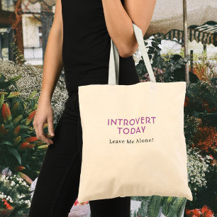 Funny Introvert & Extrovert Messages, Personalise Tote Bag