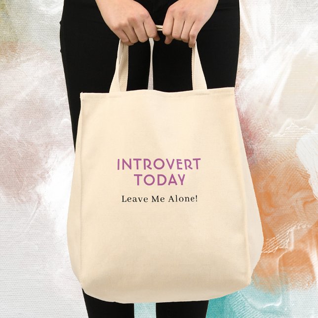 Funny Introvert & Extrovert Messages Tote Bag (Creator Uploaded)
