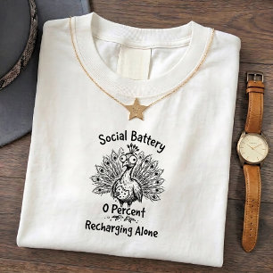 Funny Introvert Humour Peacock T-Shirt