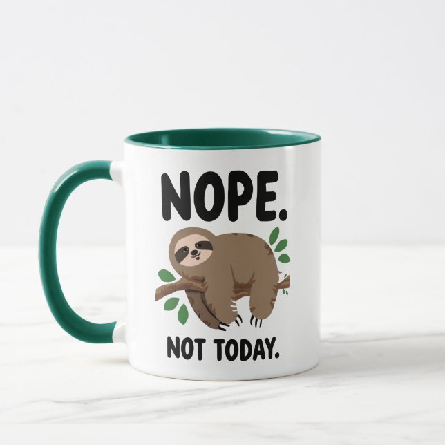 Funny Introvert Humour with a Lazy Sloth Mug (Left)