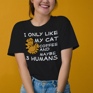 Funny introvert I only like my cat coffee and DIY T-Shirt