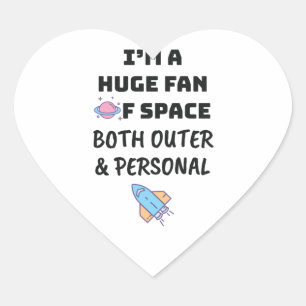 Funny Introvert Mens Teens Women Social Distancing Heart Sticker