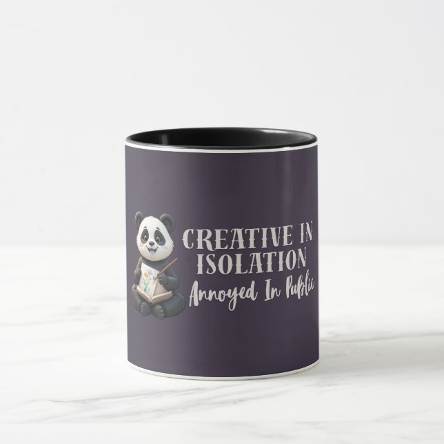 Funny Introvert Panda Mug – Creative in Isolation (Center)