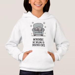 Funny Introvert Quote With Sleeping Grey Cat